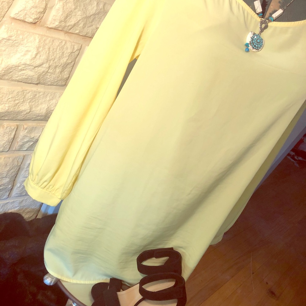 Yellow Long Sleeve Midi